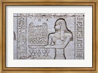 Queen Cleopatra and Stone Carved Hieroglyphics, Egypt Fine Art Print