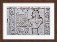 Queen Cleopatra and Stone Carved Hieroglyphics, Egypt Fine Art Print