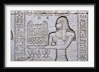 Queen Cleopatra and Stone Carved Hieroglyphics, Egypt Fine Art Print