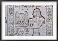 Queen Cleopatra and Stone Carved Hieroglyphics, Egypt Fine Art Print