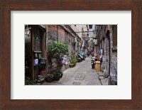 Narrow lanes in traditional residence, Shanghai, China Fine Art Print