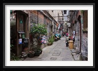 Narrow lanes in traditional residence, Shanghai, China Fine Art Print