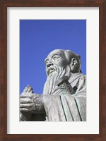 Sculpture of Confucius, Tibet, China Fine Art Print