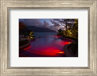 Resort, Pool, Northolme Hotel, Mahe Island, Seychelles Fine Art Print