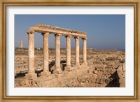 Columns, Sabratha Roman Site, Tripolitania, Libya Fine Art Print
