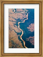 River flowing through land below, Madagascar Fine Art Print