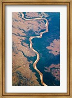 River flowing through land below, Madagascar Fine Art Print
