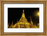 Shwedagon Pagoda at Night, Yangon, Myanmar Fine Art Print