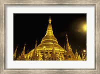 Shwedagon Pagoda at Night, Yangon, Myanmar Fine Art Print