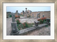 Ruins of Ancient Roman Mansion called House of Columns, Morocco Fine Art Print