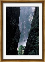 Sheer Cliffs on Mt Huangshan (Yellow Mountain), China Fine Art Print