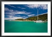 Seychelles, La Digue Island, La Passe waterfront Fine Art Print