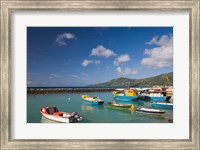 Seychelles, Mahe Island, Bel Ombre, town pier Fine Art Print
