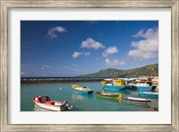 Seychelles, Mahe Island, Bel Ombre, town pier Fine Art Print