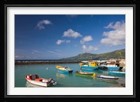 Seychelles, Mahe Island, Bel Ombre, town pier Fine Art Print