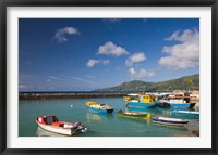 Seychelles, Mahe Island, Bel Ombre, town pier Fine Art Print