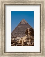 Sphinx and Pyramid, Giza, Egypt Fine Art Print