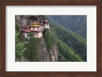 Tiger's Nest Dzong Perched on Edge of Steep Cliff, Paro Valley, Bhutan Fine Art Print