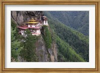 Tiger's Nest Dzong Perched on Edge of Steep Cliff, Paro Valley, Bhutan Fine Art Print