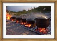 Traditional Beach Dinner, Jeffrey's Bay, South Africa Fine Art Print