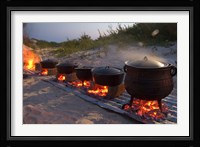 Traditional Beach Dinner, Jeffrey's Bay, South Africa Fine Art Print