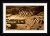 Terra cotta animals, eunuchs, Han Dynasty, Xian, China Fine Art Print