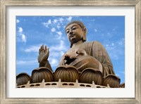 Tian Tan Buddha Statue, Ngong Ping, Lantau Island, Hong Kong, China Fine Art Print