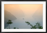 Sunset View of Xiling Gorge, Three Gorges, Yangtze River, China Fine Art Print