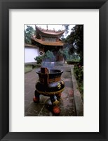 Temple and Incense Burning, Bamboo Village, Kunming, Yunnan Province, China Fine Art Print