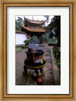 Temple and Incense Burning, Bamboo Village, Kunming, Yunnan Province, China Fine Art Print