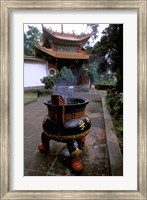 Temple and Incense Burning, Bamboo Village, Kunming, Yunnan Province, China Fine Art Print
