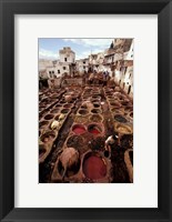 Tannery Vats in the Medina, Fes, Morocco Fine Art Print