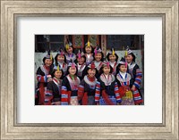 Tip-Top Miao Girls in Traditional Costume, China Fine Art Print