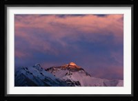 Sunset on Mt. Everest, Tibet, China Framed Print