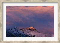 Sunset on Mt. Everest, Tibet, China Fine Art Print