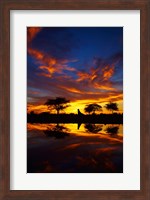 Sunrise, Okaukuejo Rest Camp, Etosha National Park, Namibia Fine Art Print