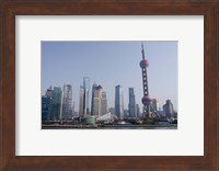 View from The Bund of the modern Pudong area, Shanghai, China Fine Art Print