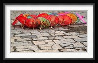 Umbrellas For Sale on the Streets of Jinan, Shandong Province, China Fine Art Print