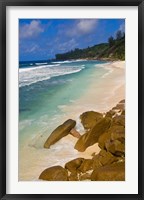 Tropical Beach, La Digue Island, Seychelles, Africa Fine Art Print