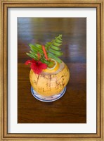 Tropical cocktail, Fregate Island, Seychelles, Africa Fine Art Print