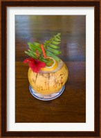 Tropical cocktail, Fregate Island, Seychelles, Africa Fine Art Print