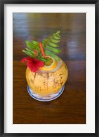 Tropical cocktail, Fregate Island, Seychelles, Africa Fine Art Print