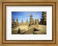 West African Man at Mosque, Mali, West Africa Fine Art Print