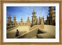 West African Man at Mosque, Mali, West Africa Fine Art Print