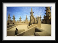 West African Man at Mosque, Mali, West Africa Fine Art Print