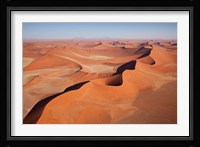 View of Namib Desert sand dunes, Namib-Naukluft Park, Sossusvlei, Namibia, Africa Fine Art Print