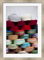 Tunisia, Grand Souq des Chechias, Market, Fez hats Fine Art Print