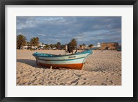 Tunisia, Hammamet, Kasbah Fort, Fishing boats Fine Art Print