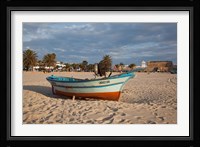 Tunisia, Hammamet, Kasbah Fort, Fishing boats Fine Art Print