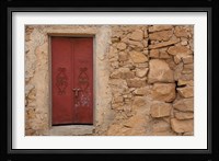 Tunisia, Ksour Area, Ezzahra, village doorway Fine Art Print